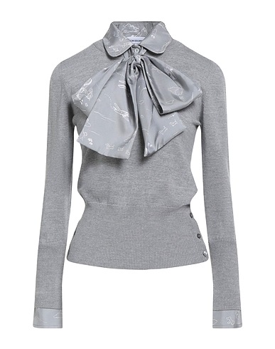 THOM BROWNE Jumper Light grey 99% Wool, 1% Polyamide, Silk