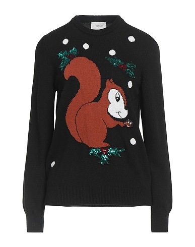 VICOLO Pullover Nero 40% Viscosa, 30% Poliammide, 25% Lana, 5% Cachemire