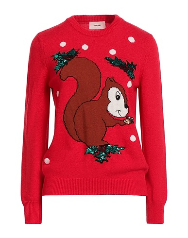VICOLO Jumper Red 40% Viscose, 30% Polyamide, 25% Wool, 5% Cashmere