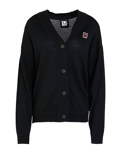 DKNY Cardigan Black 55% Wool, 45% Polyester