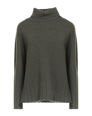 MARIA BELLENTANI Polo neck Military green 100% Wool