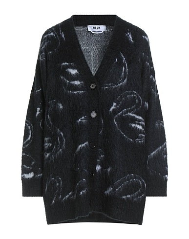 MSGM Cardigan Black 38% Acrylic, 32% Polyamide, 30% Mohair wool