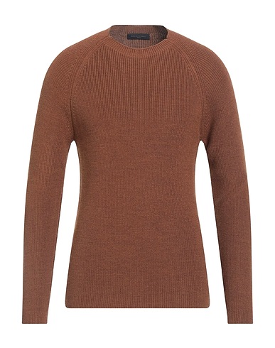 DANIELE FIESOLI Pullover Marrone 50% Lana Merino, 50% Acrilico