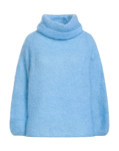OTTOD'AME Turtleneck Light blue 81% Mohair wool, 17% Polyamide, 2% Elastane