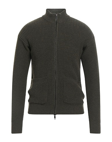 DANIELE FIESOLI Cardigan Dark green 80% Merino Wool, 20% Polyamide