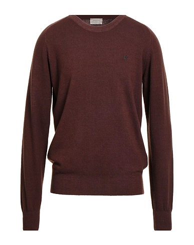 BROOKSFIELD Jumper Chocolate brown 100% Virgin Wool