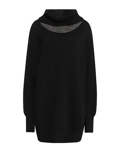 THE LULÙ Polo neck Black 75% Acrylic, 10% Wool, 10% Viscose, 5% Alpaca wool