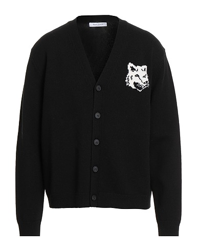 MAISON KITSUNÉ Cardigan Nero 100% Lana