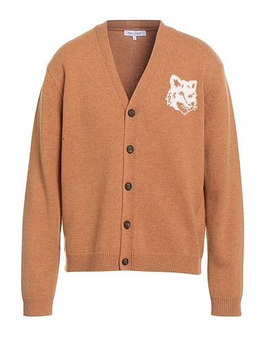 MAISON KITSUNÉ Cardigan Camel 100% Wool