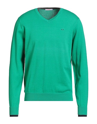 SUN 68 Pullover Verde smeraldo 100% Cotone