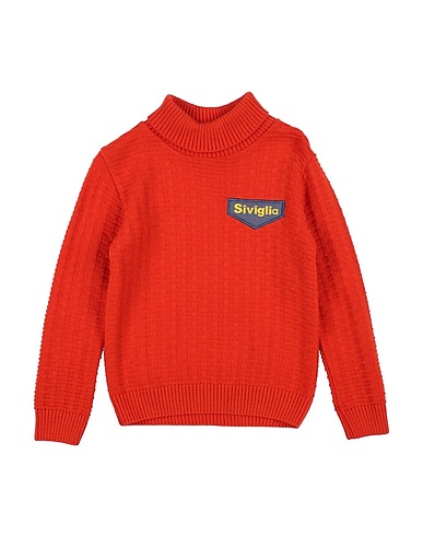 SIVIGLIA Polo neck Rust 50% Wool, 50% Modal