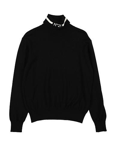 N°21 Polo neck Black 50% Wool, 50% Acrylic