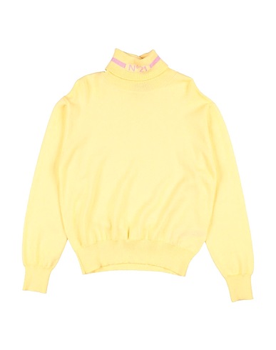 N°21 タートルネック パステルイエロー ウール 50% / アクリル 50%
