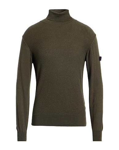 PEUTEREY Turtleneck Military green 85% Cotton, 15% Wool