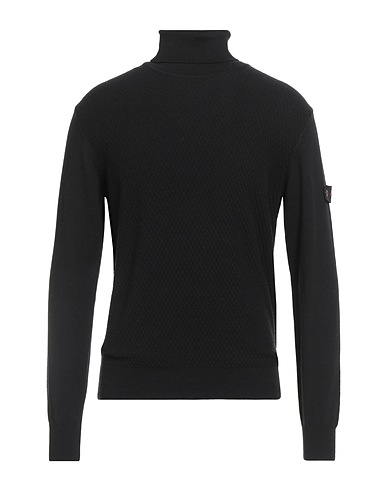 PEUTEREY Polo neck Black 85% Cotton, 15% Wool
