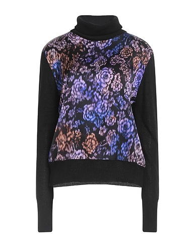 SHIRTAPORTER Polo neck Black 40% Wool, 30% Viscose, 20% Polyamide, 10% Cashmere, Elastane