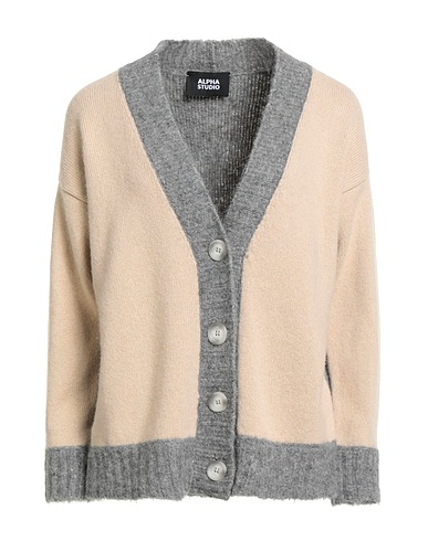 ALPHA STUDIO Cardigan Beige 48% Synthetic fibers, 28% Alpaca wool, 20% Wool, 4% Cashmere