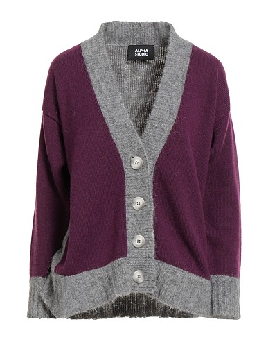 ALPHA STUDIO Cardigan Plum 48% Synthetic fibers, 28% Alpaca wool, 20% Wool, 4% Cashmere