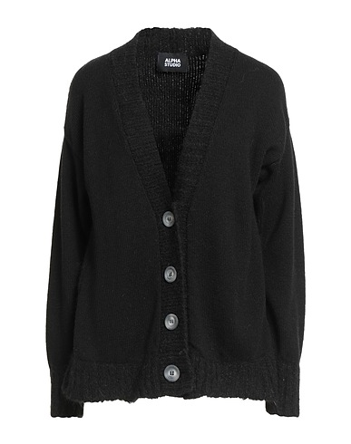 ALPHA STUDIO Cardigan Black 48% Synthetic fibers, 28% Alpaca wool, 20% Wool, 4% Cashmere