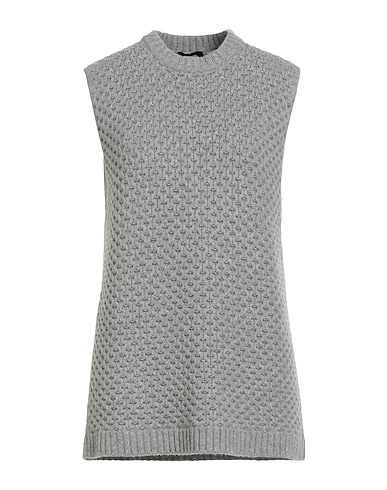 FABIANA FILIPPI Sleeveless sweater Grey 75% Virgin Wool, 15% Silk, 10% Cashmere