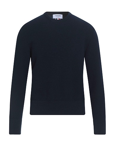 THOM BROWNE Jumper Navy blue 100% Virgin Wool