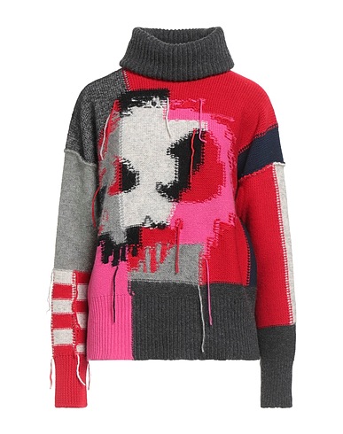 McQ Alexander McQueen Polo neck Grey 64% Wool, 17% Cotton, 11% Mohair wool, 6% Synthetic fibers, 2% Alpaca wool