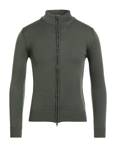 LUIGI BORRELLI NAPOLI Cardigan Military green 100% Wool