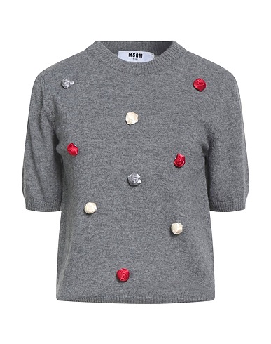 MSGM Jumper Grey 40% Wool, 30% Viscose, 20% Polyamide, 10% Cashmere