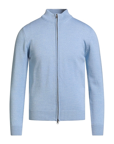 LUIGI BORRELLI NAPOLI Cardigan Light blue 100% Wool