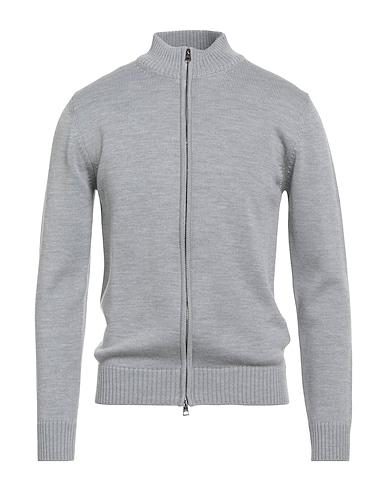 LUIGI BORRELLI NAPOLI Cardigan Grigio chiaro 100% Lana