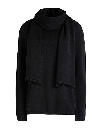 'S MAX MARA Polo neck Black 100% Virgin Wool