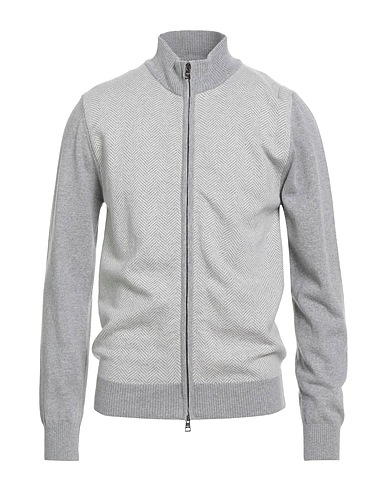 LUIGI BORRELLI NAPOLI Cardigan Grey 70% Virgin Wool, 20% Silk, 10% Cashmere
