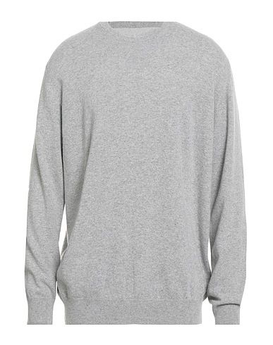 DANIELE ALESSANDRINI Pullover Grigio chiaro 60% Lana Merino, 20% Cachemire, 20% Viscosa