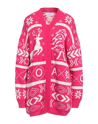 SOALLURE Cardigan Fuchsia 50% Acrylic, 30% Wool, 20% Viscose