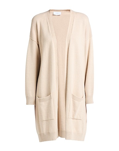 SOALLURE Strickjacke Beige 45% Viskose, 25% Wolle, 25% Polyamid, 5% Kaschmir