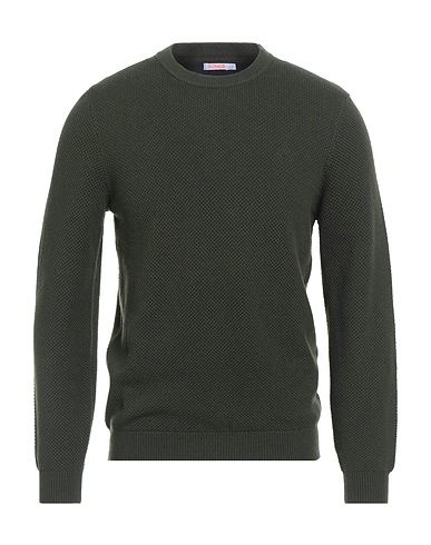 SUN 68 Jumper Military green 50% Merino Wool, 50% Cotton