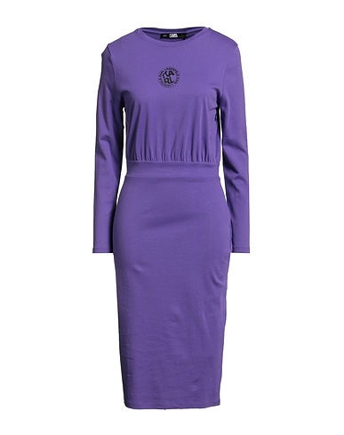 KARL LAGERFELD Midi dress Purple 100% Cotton