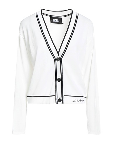 KARL LAGERFELD Cardigan White 65% Viscose, 35% Polyamide