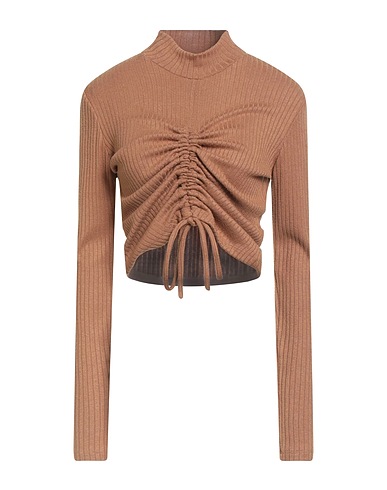 HANITA Polo neck Camel 48% Viscose, 29% Polyester, 19% Nylon, 4% Elastane
