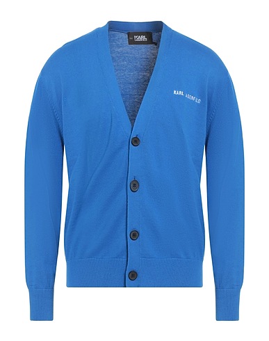 KARL LAGERFELD Cardigan Blu china 100% Cotone