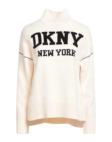 DKNY Turtleneck JEANS Ivory 100% Acrylic
