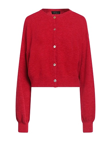 ANGELA MELE MILANO Cardigan Red 47% Polyamide, 40% Acrylic, 10% Wool, 3% Elastane