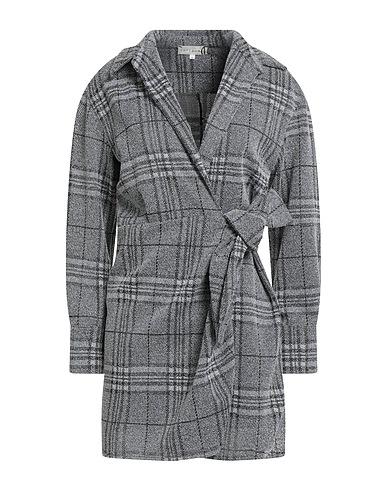 GUESS Double breasted pea coat Grey 90% Polyester, 10% Viscose