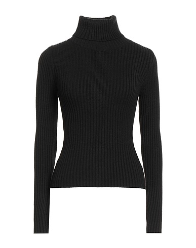 LE SARTE DEL SOLE Polo neck Black 56% Viscose, 28% Polyester, 16% Polyamide