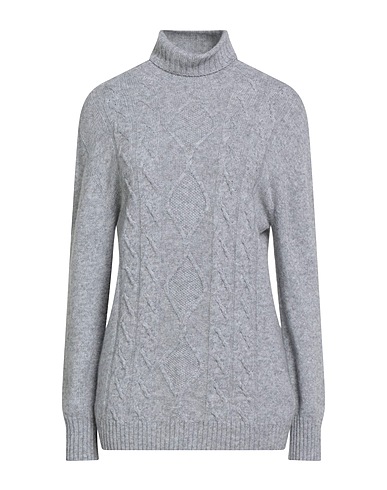 MARKUP Polo neck Light grey 40% Viscose, 25% Wool, 25% Polyamide, 10% Cashmere