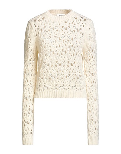 CHLOÉ Pullover Cremeweiß 100% Schurwolle