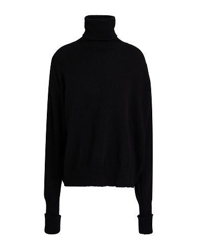 ANDREA YA' AQOV Rollkragenpullover Schwarz 55% Schurwolle, 45% Kaschgora