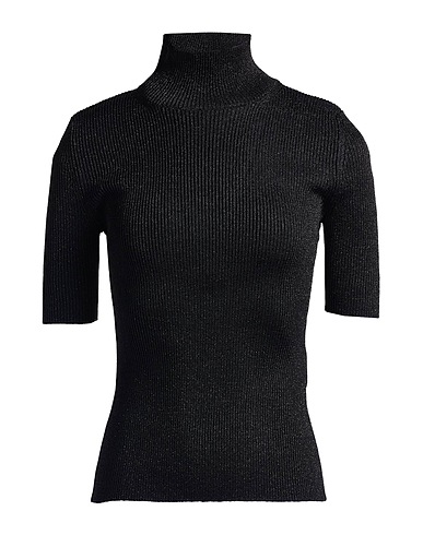 MISSONI Polo neck Black 70% Viscose, 30% Metallic fiber
