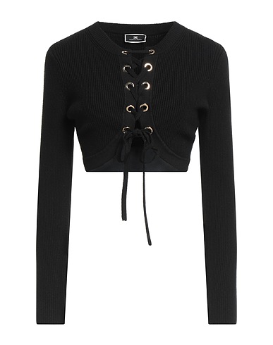 ELISABETTA FRANCHI Strickjacke Schwarz 70% Viskose, 30% Polyester