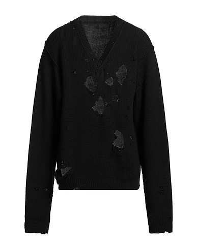 VETEMENTS Sweater NERO 100% Virgin Wool